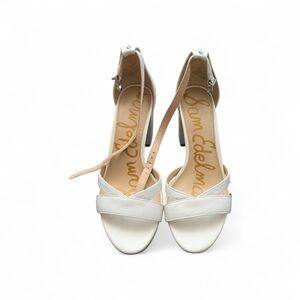 Sam Edelman Cream Strappy Heels